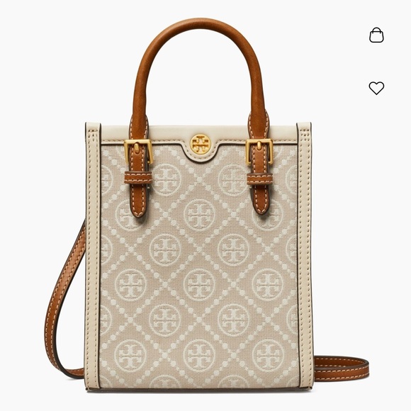 Tory Burch Handbags - Tory Burch Beige and Brown Mini Bag